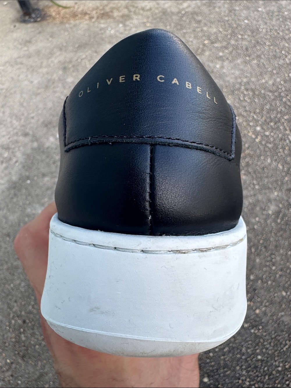 Oliver Cabell Black Leather Sneakers with White Soles 42 EU/9 US - Made In Italy - Picture 12 of 12